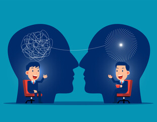 Emotions and talking about frustration. Stress and depression help concept