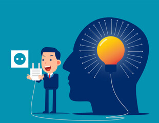 Mentoring to help in mind confusion. Solution and clear head about future vector illustration