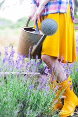 girl and watering can