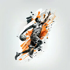 Basketball concept. Generated AI image.