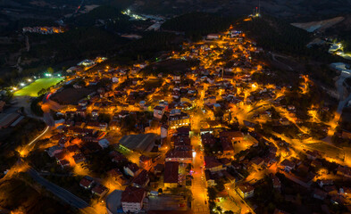 Night city view of Balikesir Province, Balya District