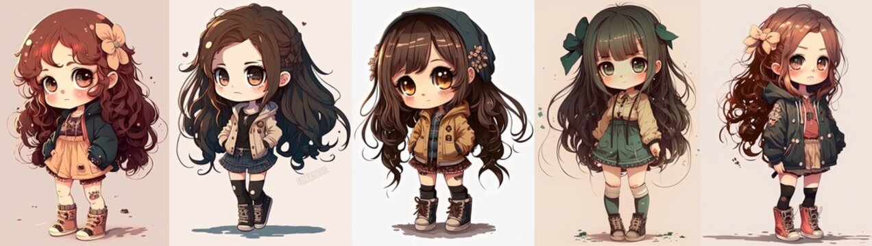 Anime Girl Kawaii Chibi Graphic · Creative Fabrica