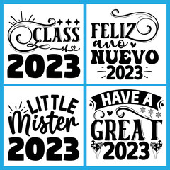 New Year Svg Design Bundle vector file