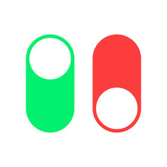 Toggle switch button icon vector in flat style