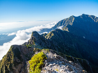 北アルプス稜線