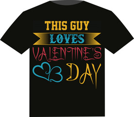 Valentine's day t-Shirt Design for happy valentine's day, Female fashion, Valentines day text design with red heart pillow design,