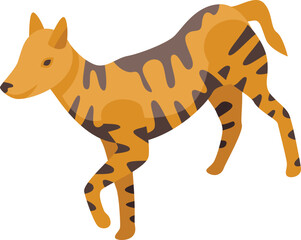 Obraz premium Dingo dog icon isometric vector. Wild animal. Carnivore wolf