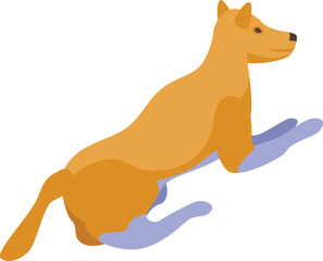 Dog icon isometric vector. Wild animal. Nature predator