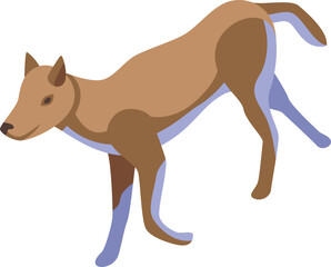 Wildlife dog icon isometric vector. Wild animal. Safari mammal