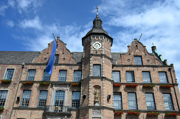 Fototapeta na wymiar Dusseldorf, Germany, Old town hall. Rathaus. 