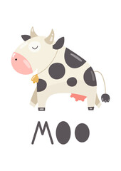 Сow Farm Animal Life Poster