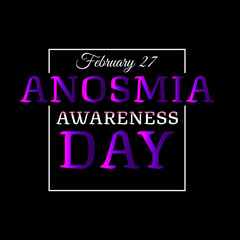 Anosmia Awareness Day. Suitable for greeting card poster and banner