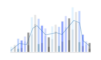 Statistical and Data analysis for business infographic template diagram statistics bars, line graphs and charts finance report. chart graph data, Information concept Vector illustration