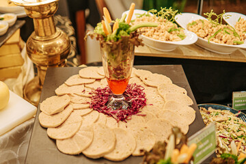 salad buffet food on the table