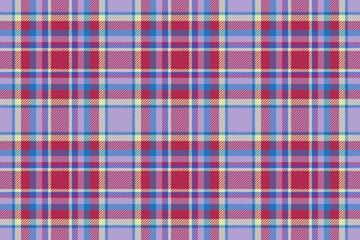 Seamless tartan check. Pattern fabric background. Texture textile plaid vector.