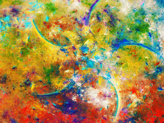 abstract chaotic fractal background 3D rendering illustration