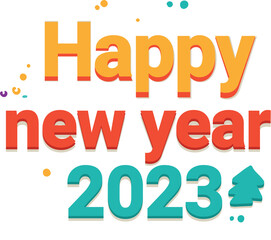 New year text vector