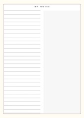 Digital Notes Templates | Goodnotes | Minimalist
