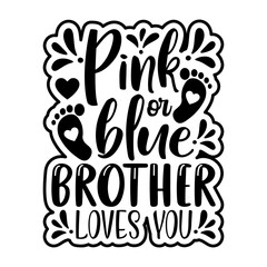 Pink or Blue Typography Svg Quotes Design