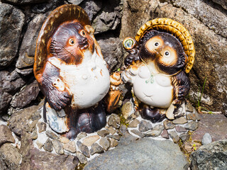 Tanuki dolls from Japan