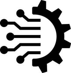 Technology system, Data analytic vector icon illustration isolated