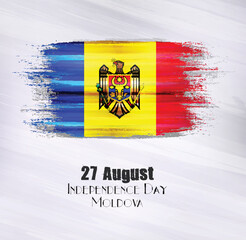 Vector illustration of Moldova,27 August,Independence Day
