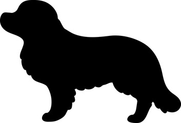 Simple and cute silhouette of English Cocker Spaniel in side view