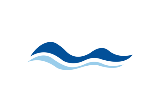 logo waves water company icon business background symbol illustration