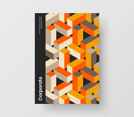 Modern mosaic pattern presentation concept. Original brochure vector design layout.