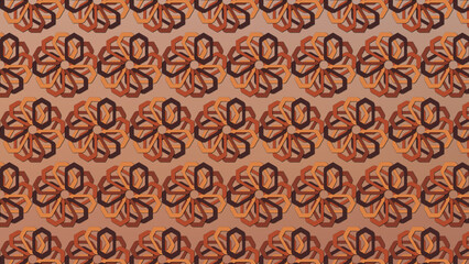 Ancient/Prehistoric Color scheme - Geometrical textured pattern with decorative ornamental illustrations for desktop, wallpaper, background, texture (Vintage, antique, art, old, retro, floral, tile)