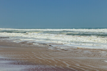 Rough waves of the Atlantic Ocean ,Walvis Bay. Swakopmund, Namibia.