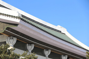 The Korean flag photographed at the Independence Hall of Kore