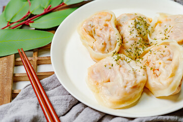kimchimandu, Korean Kimchi dumpling : Kimchi dumplings are stuffed with a filling of chopped kimchi, bean curd, and vegetables. They are the most popular type of dumpling among Koreans.