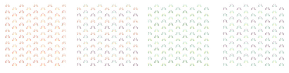Rainbow seamless repeatable pattern, editable color, colorful vector