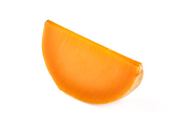 Cheddar cheese, isolated on white background. High resolution image.