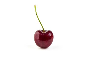 Sweet cherry, isolated on white background. full depth of field.