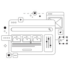 Element Tools Digital Tool Box Outline 2D Illustration