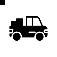 pickup truck icon line style vector