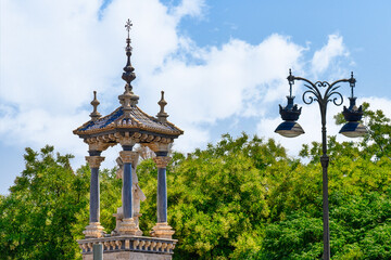 Colonial gazebo decoration in the Puente del Real in Valencia, Spain