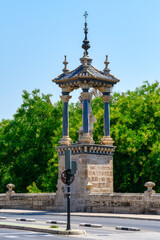 Fototapeta premium Colonial gazebo decoration in the Puente del Real in Valencia, Spain