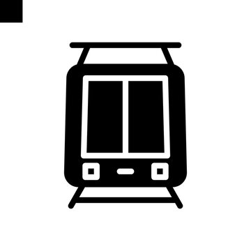 recommend clip art: tram icon solid style vector