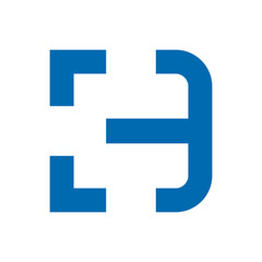 Obraz premium Abstract art D logo vector design