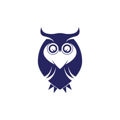 Owl logo icon design animal and simple business