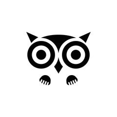 Owl logo icon design animal and simple business
