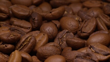 Coffee beans in macro