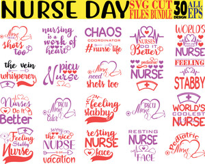 Happy n Nurse Day Quotes  SVG Bundle