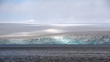 Edge of a glacier meeting the Southern Ocean at Kinnes Cove, Joinville Island, Antarctica