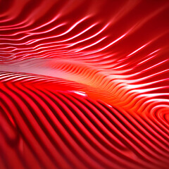 abstract red background with waves, AI generated