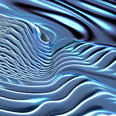 abstract blue background with waves, AI generated