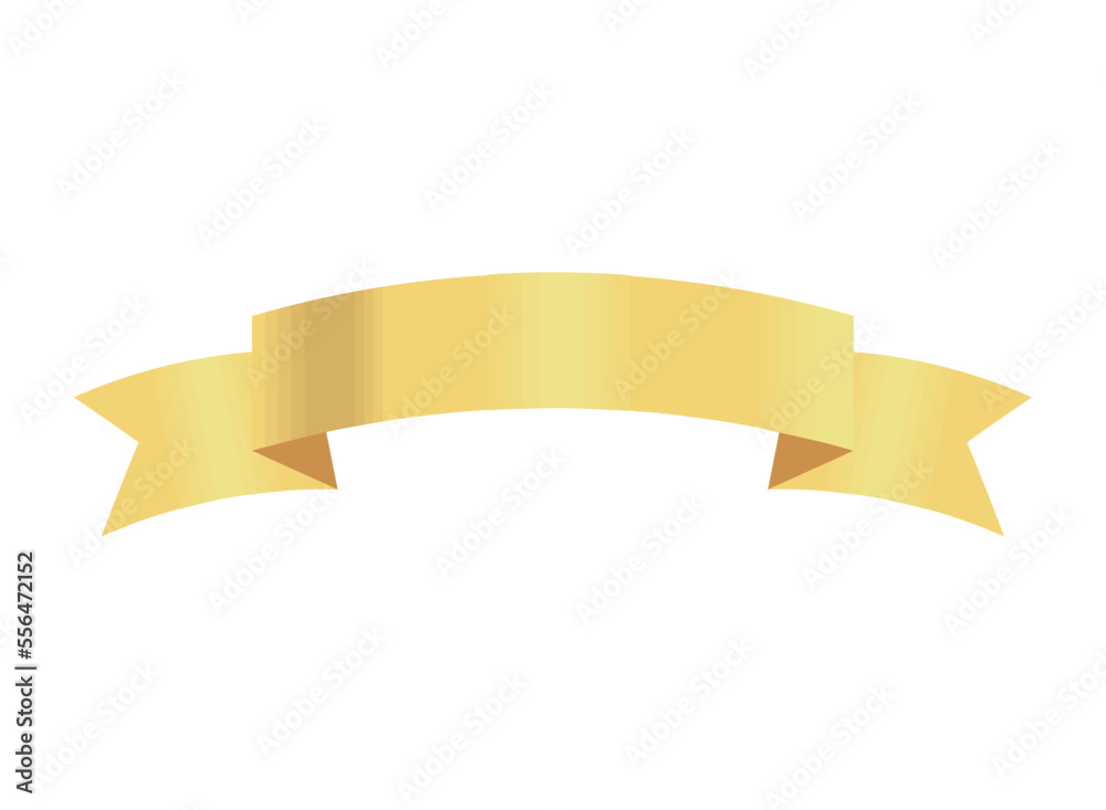 Poster golden ribbon icon